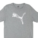 PUMA Mens Grey S Cotton Blend Short Sleeve Crew Neck Graphic T-Shirt