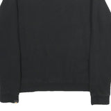 ELLESSE Womens Black Cotton Blend Crew Neck UK 10 Sweatshirt Logo Print