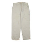 CARHARTT Mens Cotton Blend Beige Regular Fit Workwear Trousers W36 L32