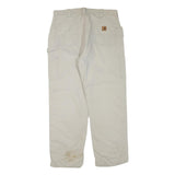 CARHARTT Mens Cotton Blend Beige Regular Fit Workwear Trousers W36 L32