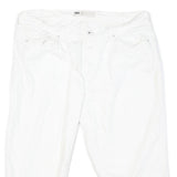 LEVI'S Womens White Casual Shorts L W36 Cotton Blend Comfort Fit