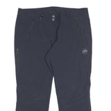 MAMMUT Womens Synthetic Black Regular Fit Straight Trousers W40 L27 Outdoor Zip