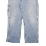 DICKIES Mens Relaxed Light Blue Denim Jeans W36 L29 Workwear Utility Pocket Zip