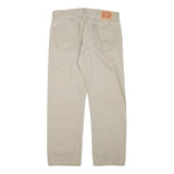 LEVI'S Mens Cotton Blend Beige Regular Fit Straight Leg Trousers W34 L28 Casual