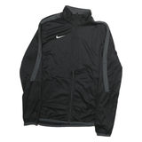 NIKE Womens Black & Dark Grey Zip Jacket S Polyester Sportswear Tracksuit Top