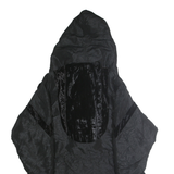 NORTHERN CLIMATE Womens Black Hooded Zip Jacket S Polyester Blend Plain Velvet