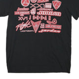 AIR JORDAN Mens Black Graphic T-Shirt L Short Sleeve Crew Neck Cotton Blend