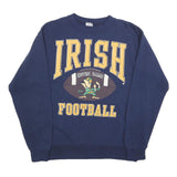 GALT SAND Mens Navy Irish Football Crew Neck L Sweatshirt Cotton Blend Comfort