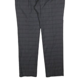 WESSI Mens Cotton Blend Grey Regular Straight Trousers W38 L32 Formal Workwear