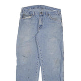 DICKIES Mens Relaxed Light Blue Denim Jeans W32 L30 Workwear Utility Zip Pockets