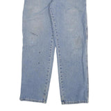 DICKIES Mens Relaxed Light Blue Denim Jeans W32 L30 Workwear Utility Zip Pockets