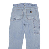 DICKIES Mens Relaxed Light Blue Denim Jeans W32 L30 Workwear Utility Zip Pockets