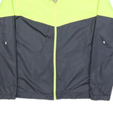 STARTER Mens Yellow & Grey Track Jacket L Polyester Blend Colourblock Zip