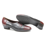 LEONARDO DA VINCI Womens Lace-Up Leather Two Tone Oxford Shoes UK 5 Elegant