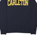 CHAMPION Mens Navy Blue Carleton Long Sleeve Crew Neck Cotton Blend S