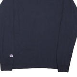 CHAMPION Mens Navy Blue Carleton Long Sleeve Crew Neck Cotton Blend S