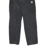 CARHARTT Mens Cotton Black Regular Cargo Trousers W30 L32 Workwear Casual Pants