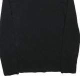 TOMMY HILFIGER Womens Black V-Neck Long Sleeve T-Shirt S Cotton Blend Classic