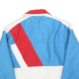 ROFFE Mens Blue & White & Red Colourblock Jacket S Polyester Blend Zip Casual