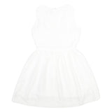 REISS Womens White Fit & Flare Polyester Sleeveless Short Dress UK 8 Elegant