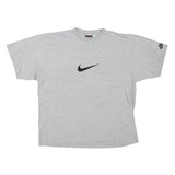 NIKE Mens Grey T-Shirt XL Short Sleeve Crew Neck Cotton Blend Logo