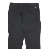 DICKIES Mens Cotton Blend Black Regular Straight Leg Trousers W42 L32 Industrial