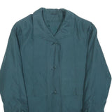 BIAGGINI Womens Teal Button Jacket S Polyester Blend Classic Elegant Button