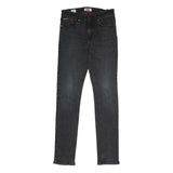 TOMMY JEANS Mens Slim Black Denim Skinny Jeans Cotton Blend W29 L32 Stylish