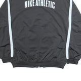 NIKE Mens Black & White Athletic Zip Up Polyester Jacket L Casual Sportswear