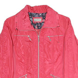 CANDA Womens Pink Outdoor Jacket L Polyester Blend Microfibre Plain Zip
