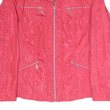 CANDA Womens Pink Outdoor Jacket L Polyester Blend Microfibre Plain Zip