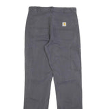 CARHARTT Mens Cotton Blend Grey Relaxed Straight Trousers W32 L36 Workwear