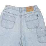 Mens Light Blue Casual Denim Shorts S W28 Cotton Blend Pockets Relaxed Fit