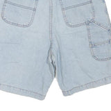 Mens Light Blue Casual Denim Shorts S W28 Cotton Blend Pockets Relaxed Fit