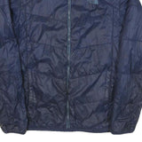 THE NORTH FACE Mens Blue Lightweight Jacket M Polyester Blend Plain Zip Outdoor