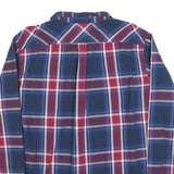 LEVI'S Mens Blue & Red Checked Long Sleeve Shirt L Cotton Blend Casual