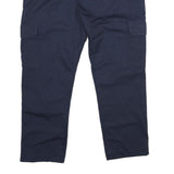 RED KAP Mens Polyester Blend Navy Blue Regular Cargo Trousers W38 L26 Workwear