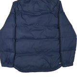 CONVERSE Mens Navy Blue All Star Hooded Jacket M Polyester Blend Puffer Zip