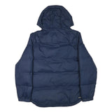 CONVERSE Mens Navy Blue All Star Hooded Jacket M Polyester Blend Puffer Zip