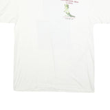 ONEITA Mens White XL Graphic T-Shirt Short Sleeve Crew Neck Cartoon Print