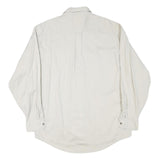 NATURAL STYLE Mens White Plain Shirt XL Cotton Blend Long Sleeve Button Collar