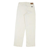 CALVIN KLEIN JEANS Womens White Regular Straight Denim W27 L30 Zip Cotton Blend