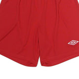 UMBRO Mens Red Sports Shorts L W30 Casual Polyester Lightweight