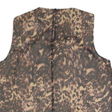 KAREN MILLEN Womens Brown Animal Print Sleeveless Round Neck Top UK 16 Stylish