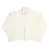 HOLLISTER Womens White Polyester Blend Zip Jacket L Fleece Casual Essential