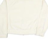 HOLLISTER Womens White Polyester Blend Zip Jacket L Fleece Casual Essential
