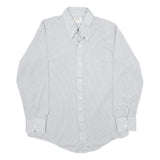 MONTGOMERY WARD Mens White & Black Patterned Shirt L Classic Long Sleeve Button