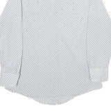 MONTGOMERY WARD Mens White & Black Patterned Shirt L Classic Long Sleeve Button