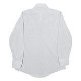 MONTGOMERY WARD Mens White & Black Patterned Shirt L Classic Long Sleeve Button