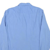 HUGO BOSS Mens Blue Plain Shirt M Classic Cotton Blend Long Sleeve Button Collar